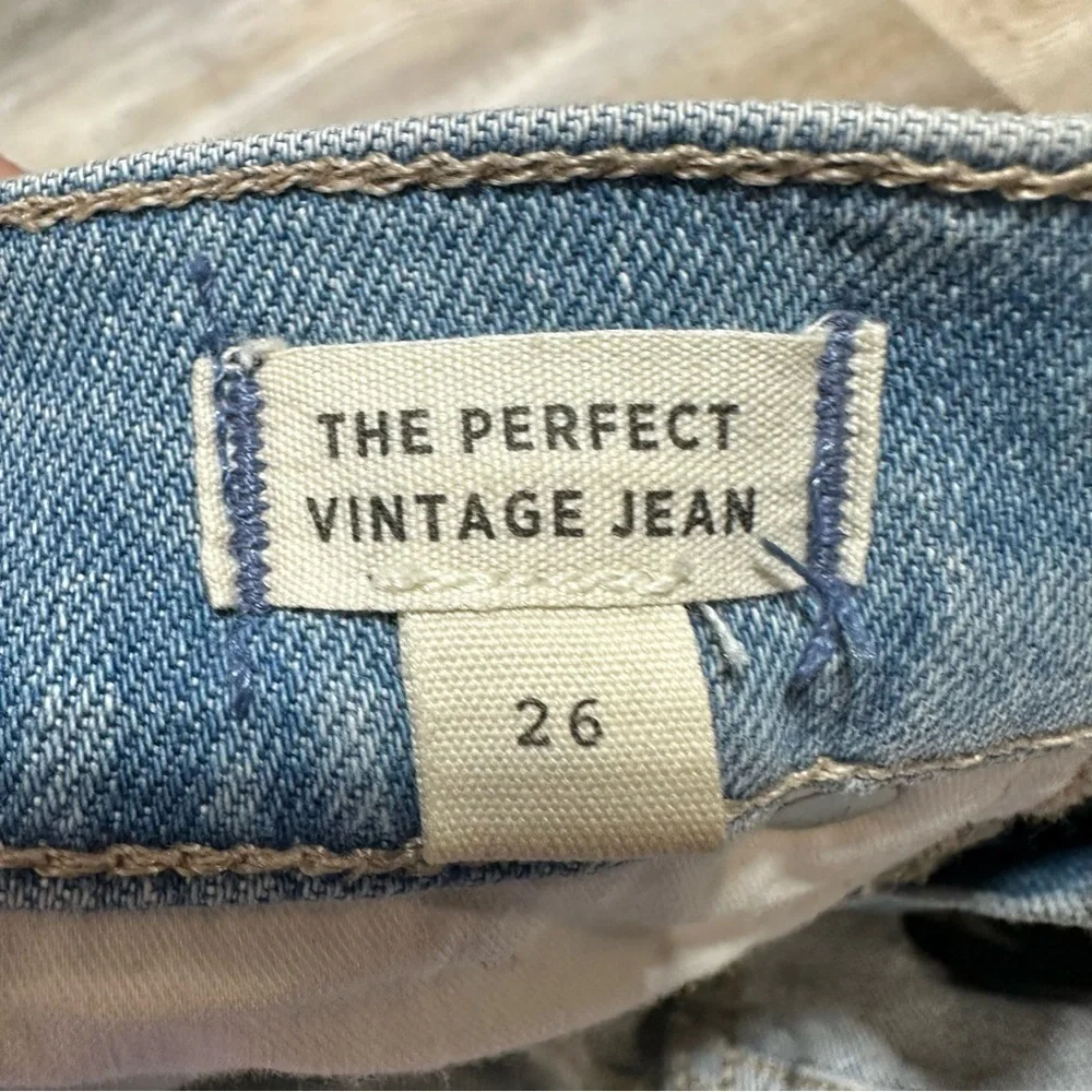 Madewell The Perfect Vintage Jean in Ellicott Wash size 26 NWOT